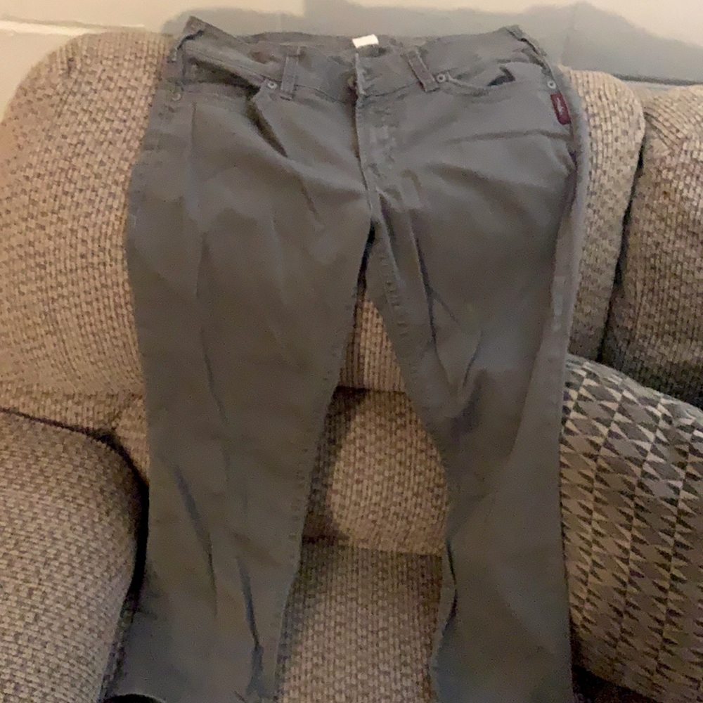 Silver crop pants